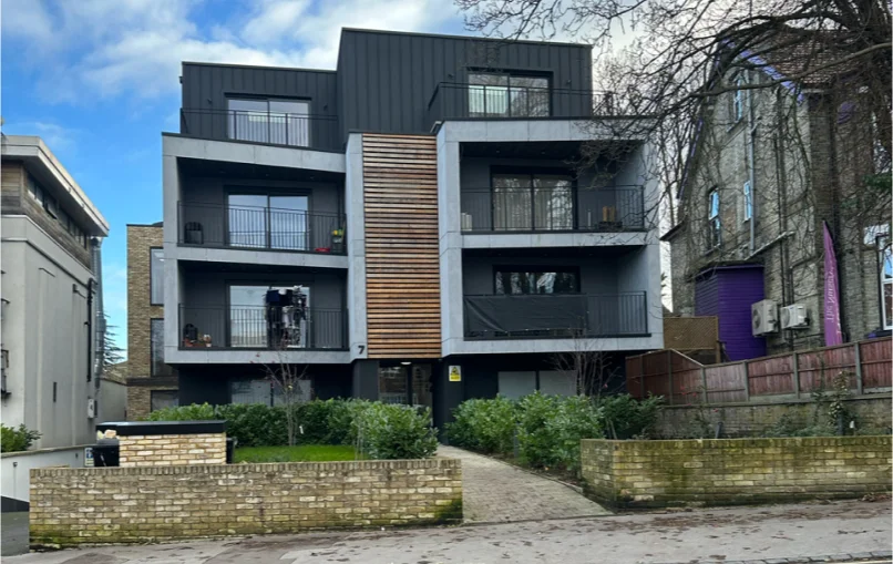 This image shows the street view of the Laurel court project.